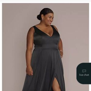 Elegant Black V Neck Formal A-line Gown